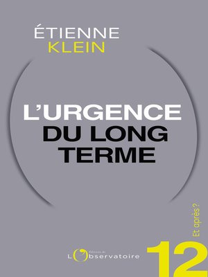 cover image of Et après ? #12 L'urgence du long terme